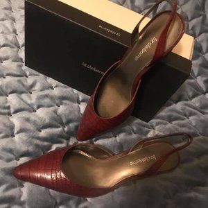 NEW LIZ CLAIBORNE 'Harlee' Leather Slingback Shoes